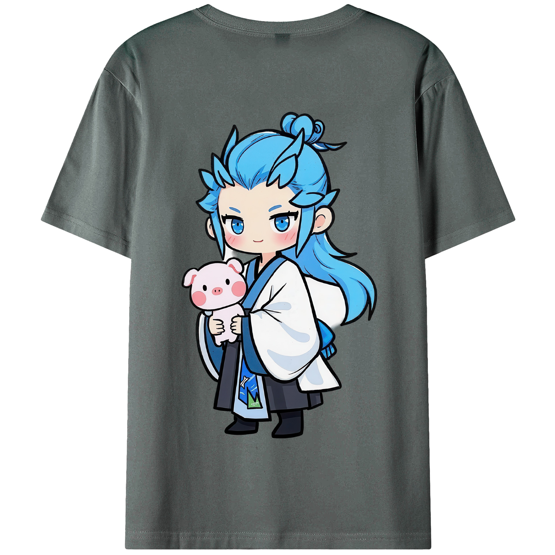 （画像用） Ne Zha 2 ナタ 魔童の大暴れ 綿100％半袖Tシャツ（背面プリント）